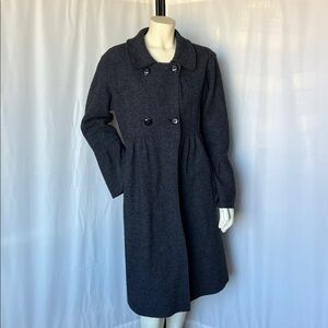 BERNARDO Midi Double Breasted Grey Wool Coat